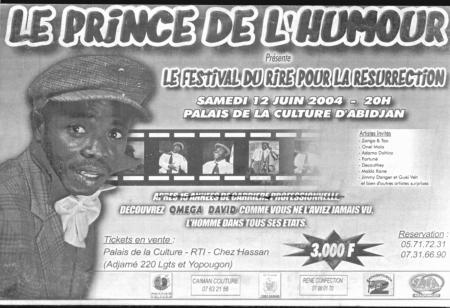 OMEGA DAVID dans LE FESTIVAL DU RIRE POUR LA RESURECTION