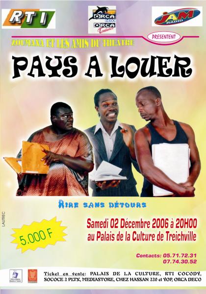 ZOUMANA-TAO-JIMMY POUR UN PAYS A LOUER